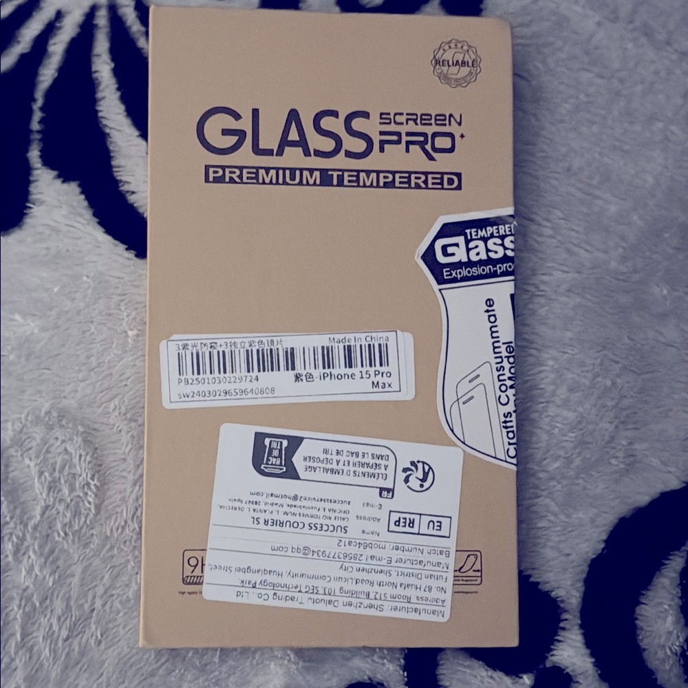 Glass Pro Premium Tempered Privacy Protector & Camera Protector iPhone 15 PM New